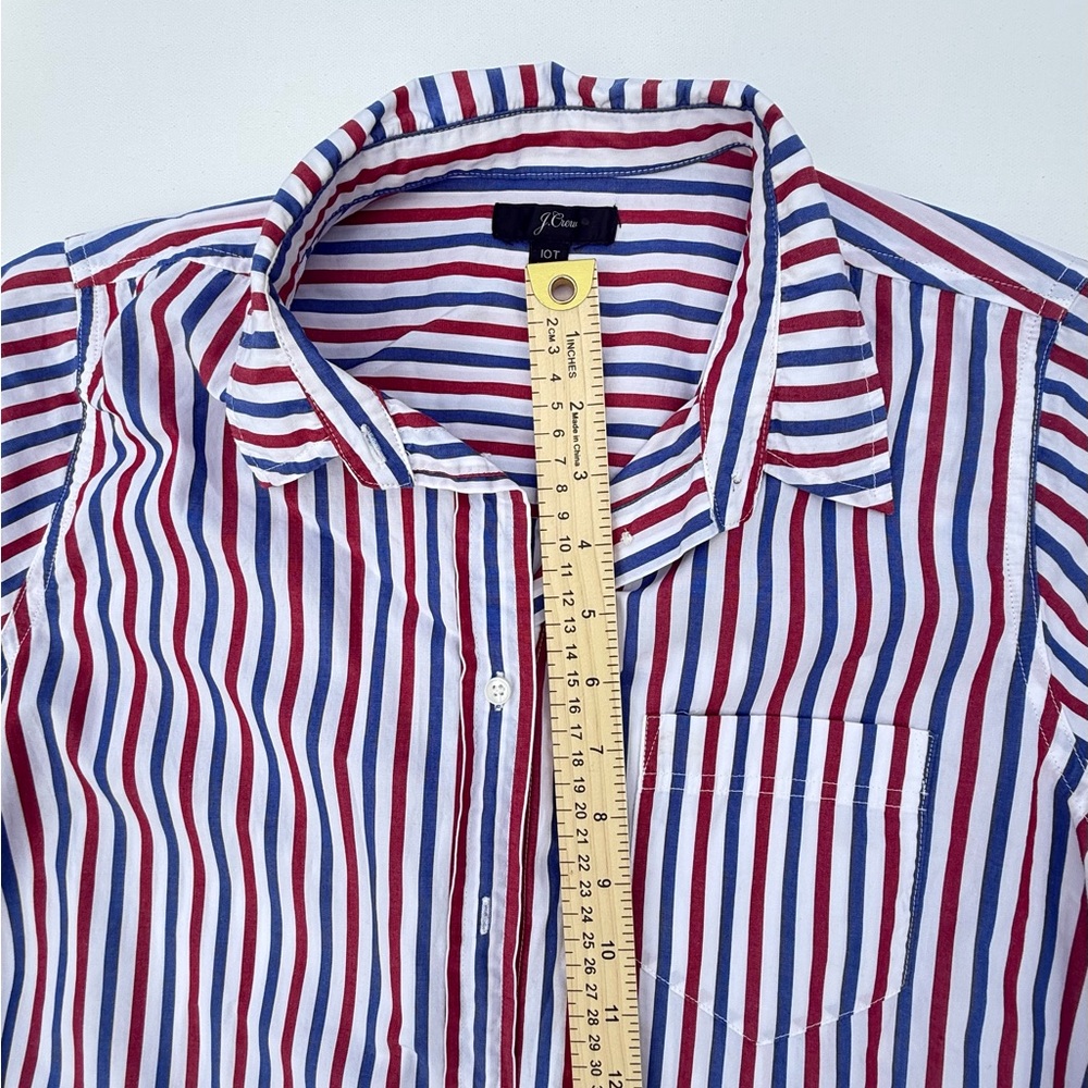 J.Crew Women’s Stripe Shirt - Red, Blue, and White - Picture 2 of 7